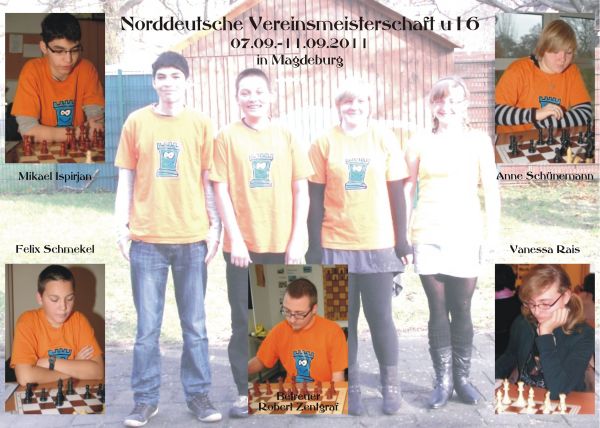 Die u16-Mannschaft bei der Norddeutschen Vereinsmeisterschaft 2011; Fotomontage: Christine Zentgraf