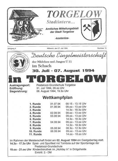 Torgelow Stadtintern ... Amtliches Mitteilungsblatt der Stadt Torgelow
