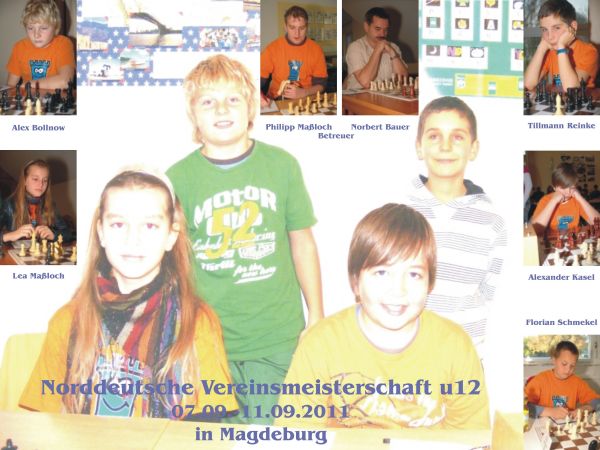 Die u12-Mannschaft bei der Norddeutschen Vereinsmeisterschaft 2011; Fotomontage: Christine Zentgraf
