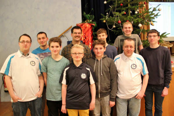 Unsere Teilnehmer beim Malchower Weihnachtsturnier; Foto: Eckhard Wolfgramm