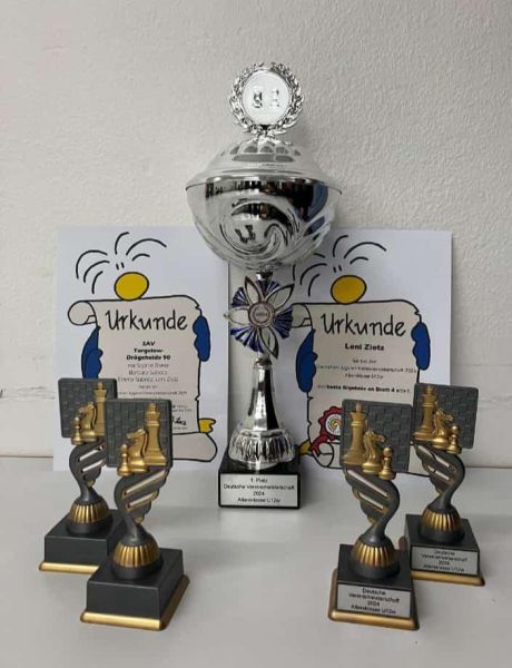 Die Pokale und Urkunden; Foto: Carmen Zietz