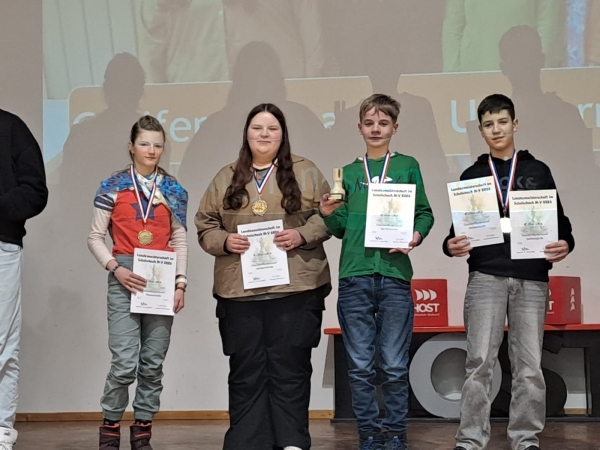 Die Siegermannschaft aus dem Greifen-Gymnasium Ueckermünde; Foto; Anja Wilke