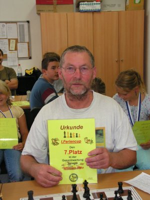 unser Senior im Turnier ...