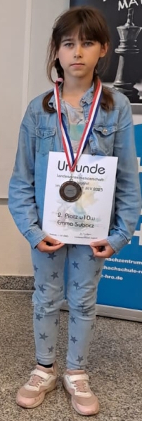 2. Platz u10w, Emma Subocz (SAV Torgelow)