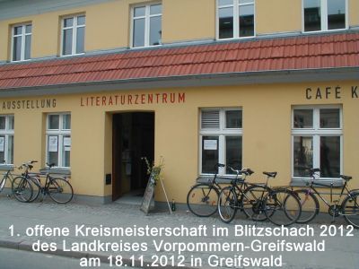 Offene Kreiseinzelmeisterschaft des Landkreises Vorpommern-Greifswald im Blitzschach 2012