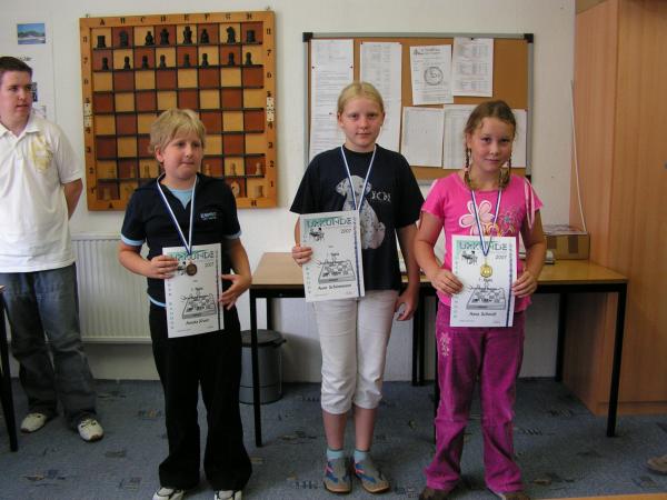 v.l.n.r.: Annika Kranz (3. u11w), Anne Schnemann (2. u11w), Anna Schmidt (1. u10w)