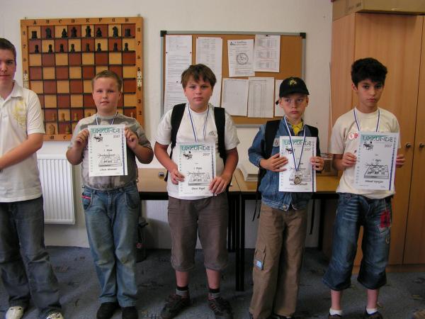 v.l.n.r.: 3. Chris Wesener, 3. Steve Pagel, 2. Jonas Faltinath, 1. Mikael Ispirjan