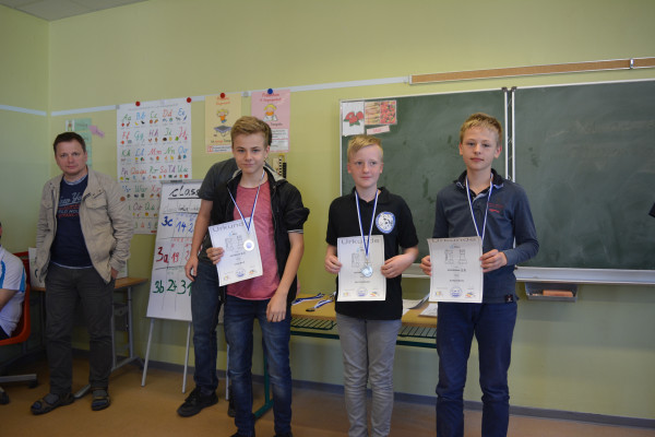 AK u14, v.l.n.r.: Bre�,Aaron (SAV Torgelow), 2. Gro�mann,Piet (SAV Torgelow), 3. Ederle,Art�m (Greifswalder SV)