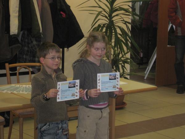 v.l.n.r.: 1. Kruse, Stephan (Grundschule Villa Kunterbunt Anklam), 2. Glodschei, Annika (Stralsund)