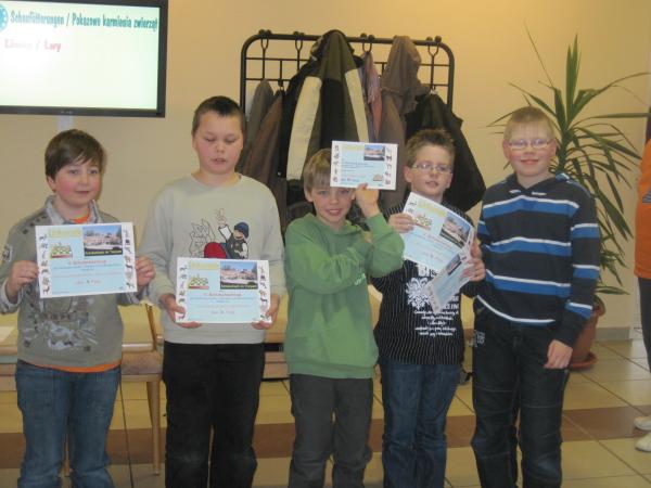 v.l.n.r.: Kleine Grundschule auf dem Lande Leopoldshagen, Europaschule Arnold  Zweig Pasewalk, Grundschule Ueckertal Pasewalk