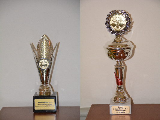 Pokale Bester Spieler U12/Sieger 3. Strandhallen-Cup 2018