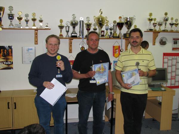 v.l.n.r.: 2. Holger Hebbinghaus (SK Marmstorf), 1. Karsten Schulz (VBSF Cottbus), 3. Norbert Bauer (SAV Torgelow)