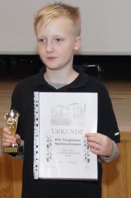 Sieger Wettkampfgruppe II (u12), Piet Gromann (SAV Torgelow)