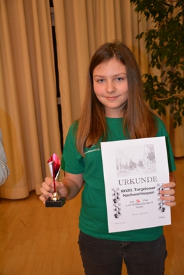 Bestes Mdchen u12: Nina Lesiak (UKS Bialy Pion Gryfino)