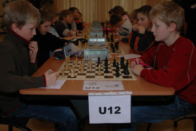 Blick auf das letzte U12-Brett ...