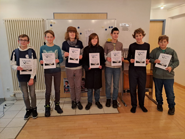 4. Stanley Fiete Tadewaldt (SAV Torgelow), 5. Henry Asmussen (HSG Stralsund), 1. Mattis Brandt (Greifswalder SV), 3. Immanuel Eschrig (Greifswalder SV), 2. Paul Briese (SAV Torgelow), 7. Emil Wolff (Greifswalder SV), 9. Johannes Hempel (SV Anklam)